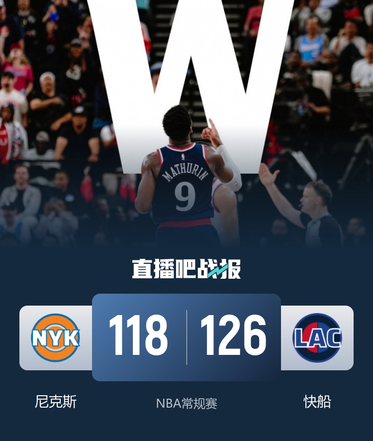 快船主场力克尼克斯 伦纳德全能29+7+8 唐斯35+12+7六犯离场
