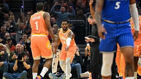 [腾讯全场集锦]🏀骑士双枪合砍68分送魔术6连败！米切尔抛投制胜 班凯罗36+6+5