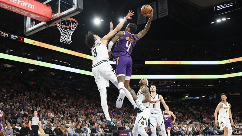 [CCTV全场集锦]🏀掘金险胜太阳 约基奇23+17+17&抛投准绝杀 布克22分失绝杀