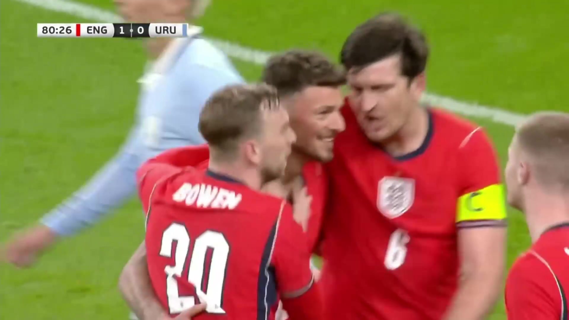 英格兰打破僵局！本-怀特后点补射破门！打入个人英格兰队首球！