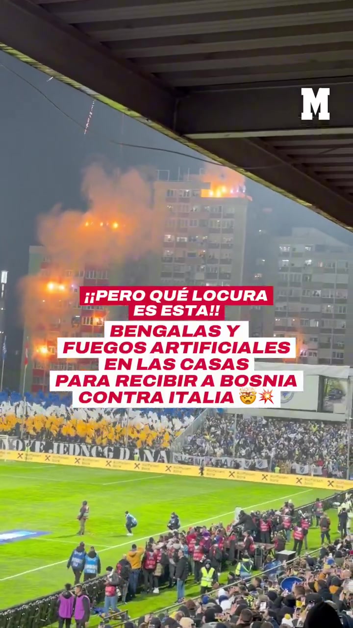 波黑主场焰火助威 意大利决战前夜气氛拉满 波黑主场焰火助威 意大利决战前夜气氛拉满
