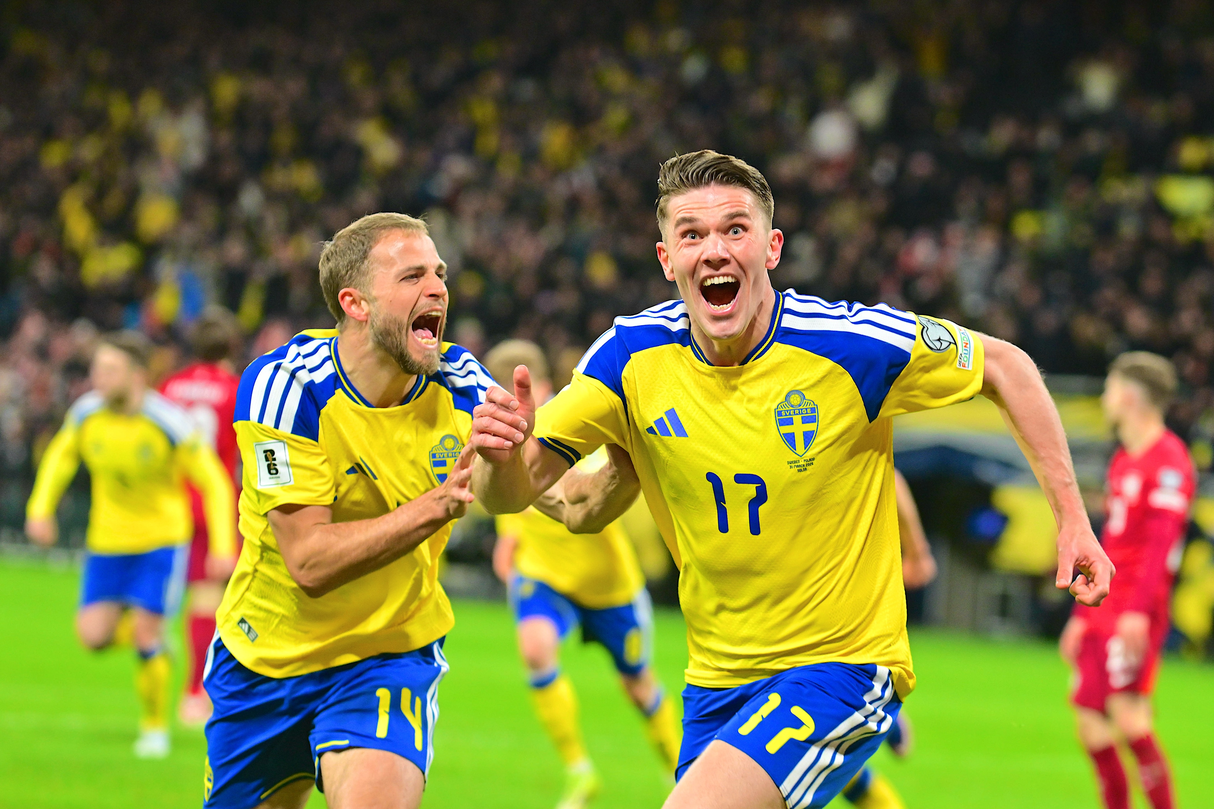 约克雷斯附加赛两战四球 唯一射门绝杀波兰 瑞典晋级世界杯