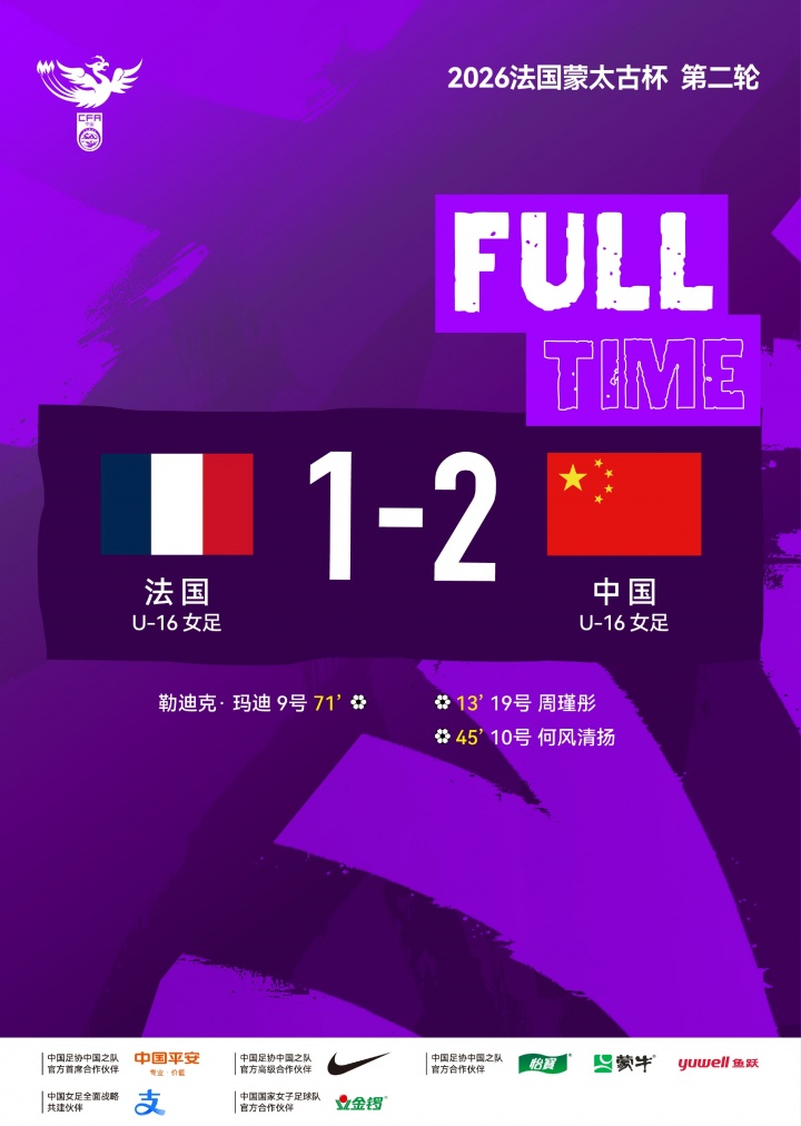 中国U16女足力克东道主法国 赛后握手环节现争议