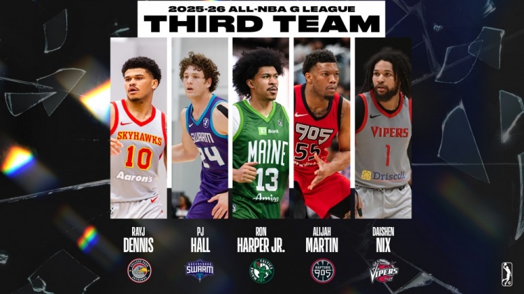 发展联盟年度阵容出炉 杨瀚森未入选 麦克朗领衔一阵