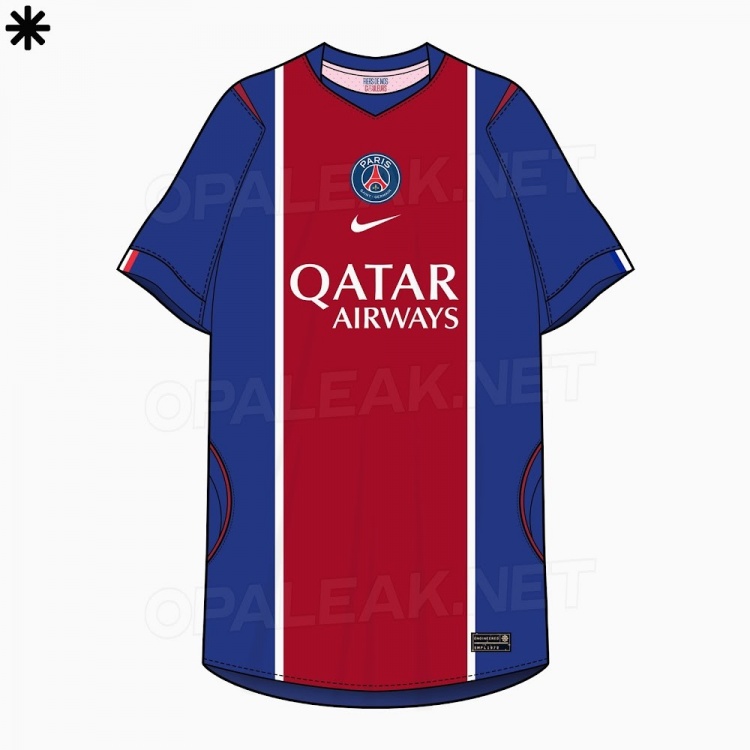 巴黎2026-27主场球衣曝光 古典皇家蓝配宽版Hechter条纹