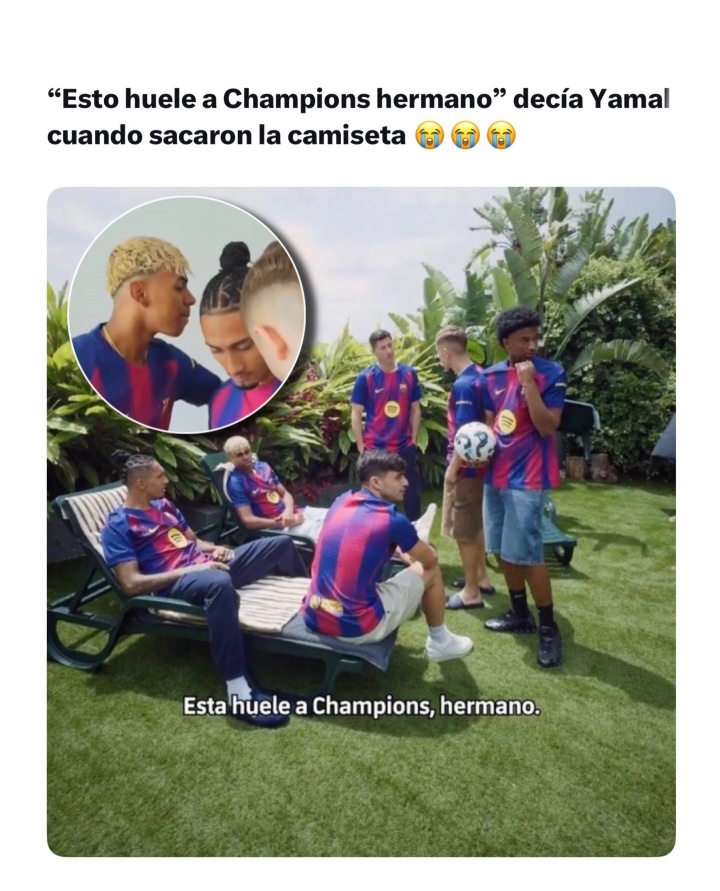 巴萨欧冠出局后场外风波 皇马小将帕斯点赞嘲讽亚马尔梗图