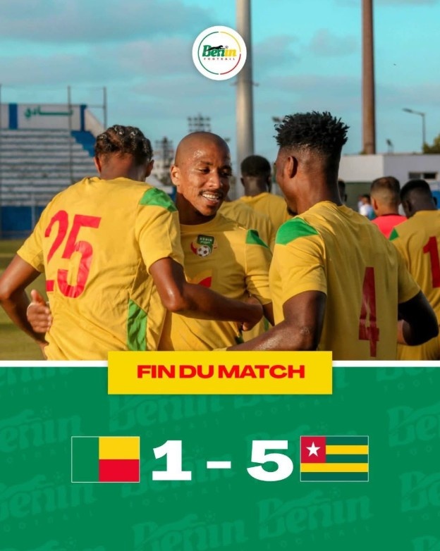 国足躺升一位:贝宁1-5惨败多哥,FIFA排名升至第91位 国足躺升一位:贝宁1-5惨败多哥,FIFA排名升至第91位