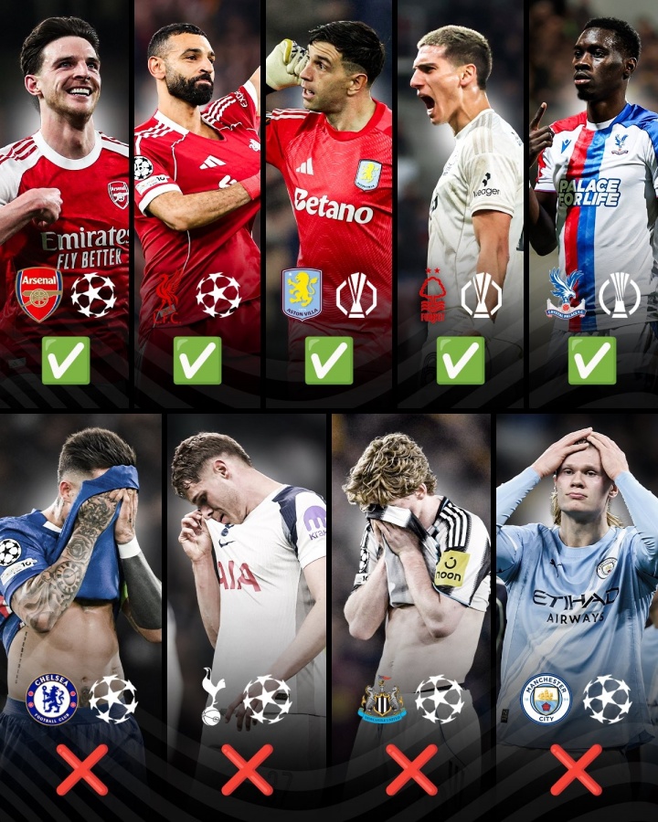 英超欧战八强五席 欧冠四强集体出局 英超欧战八强五席 欧冠四强集体出局