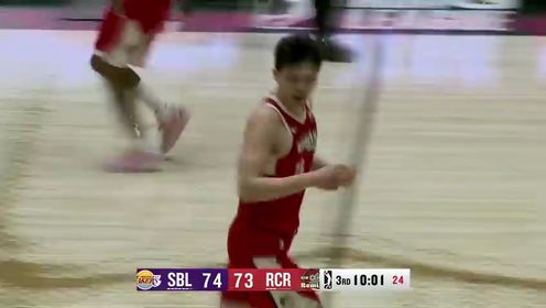 [杨瀚森空接]杨瀚森接队友妙传 空中接力得手