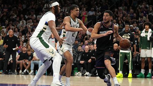 [腾讯原声集锦]🏀雄鹿击落太阳 罗林斯26+10+7 杰伦·格林24分 布克17中4